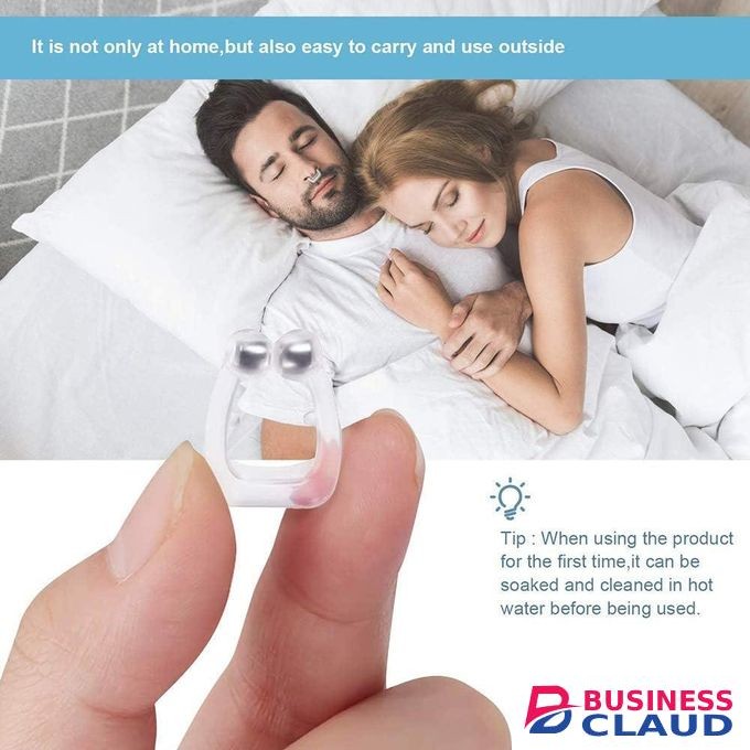OIPETLUCK 4 PCS Anti Snoring Devices, Silicone Magnetic Anti-Snoring Nose Clip Can Effective to Stop Snoring, Snore Stopper for Improving Sleeping & Breathing