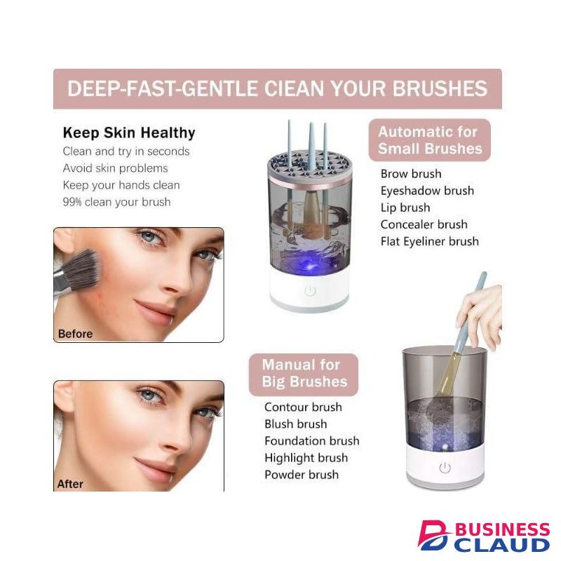 Electric Makeup Brush Cleaner Cosmetic Brush Cleaner, Automatic Spinning Makeup Brush Cleaner, Brush Cleaner Fit For All Size Makeup Brush