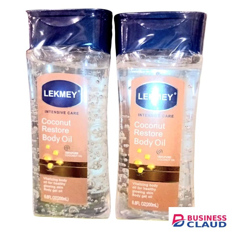 LEKMEY Intensive Care Coconut Restore Body Gel. 100% Pure Vitalizing Gel For Healthy Glowing Skin 200ml×2