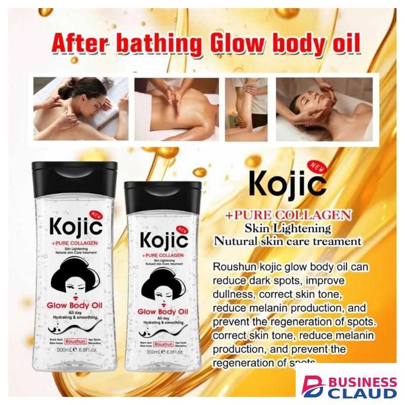 Kojic plus Pure Collagen Skin Glow Body Oil.
