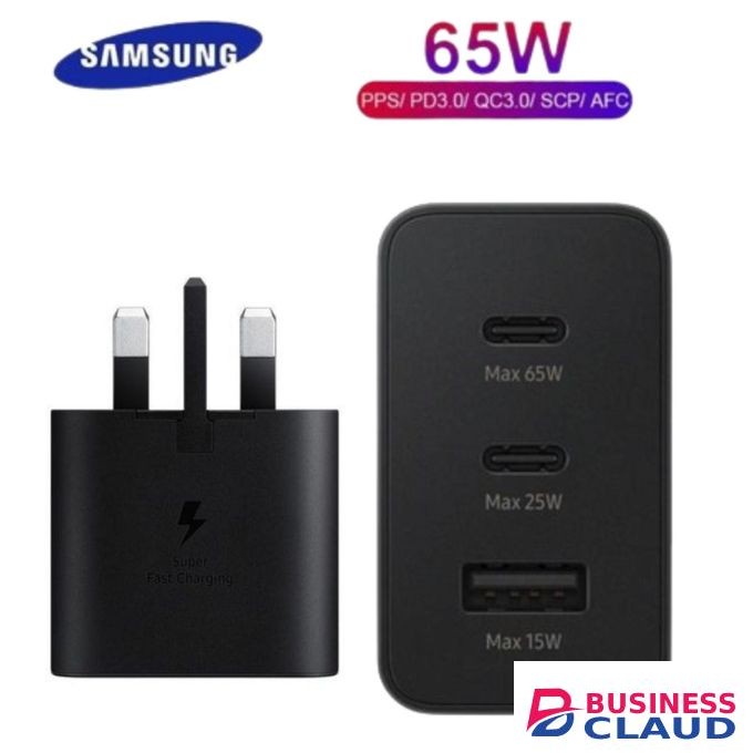 Samsung 65W Trio Ultra-Fast Charger Adapter – USB-C Power For All Devices