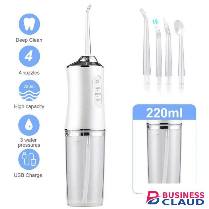 Water Flosser Oral Irrigator with Multiple Modes, Detachable Water Tank for Dental Cleaning, IPX7 Waterproof, USB Rechargeable Electric Water Flossing Device.