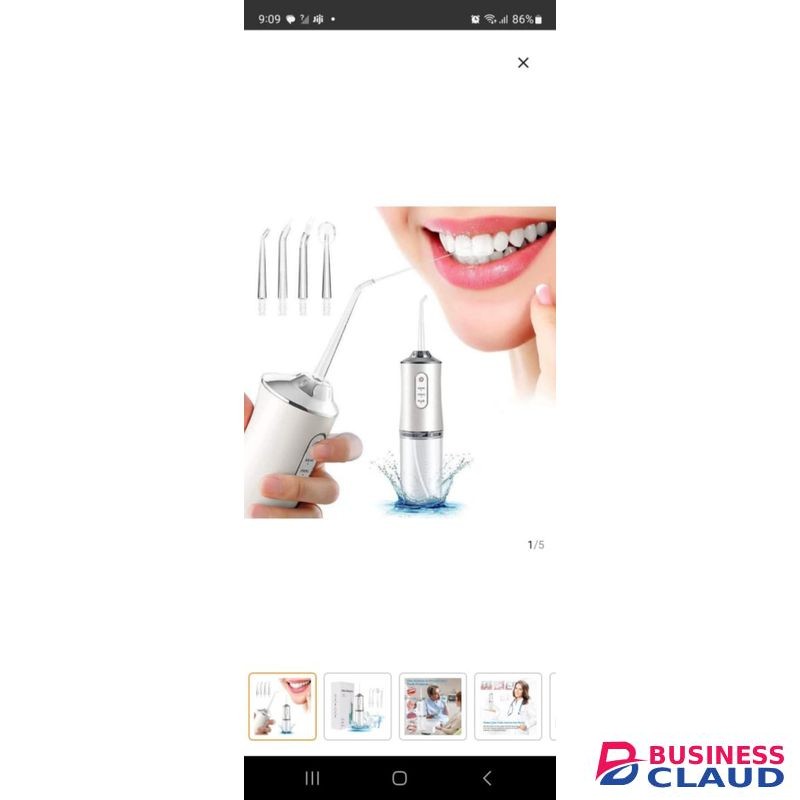 Water Flosser Oral Irrigator with Multiple Modes, Detachable Water Tank for Dental Cleaning, IPX7 Waterproof, USB Rechargeable Electric Water Flossing Device.