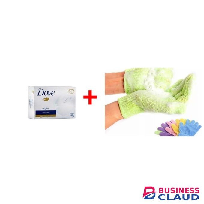 Dove Beauty Soap And Bathing Gloves