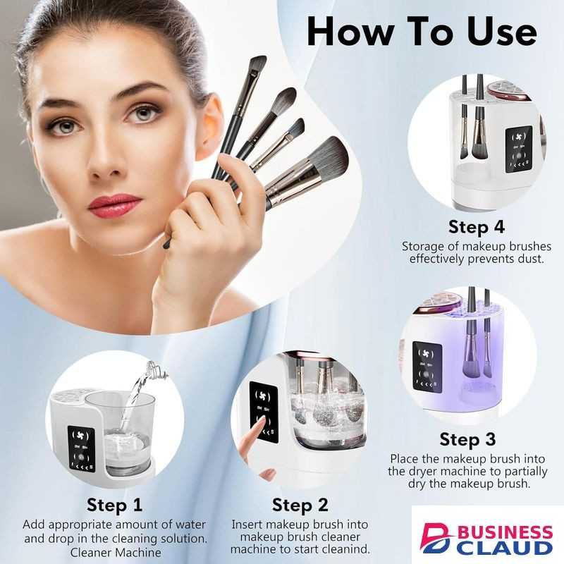 3 IN 1 Electric Makeup Brush Cleaner,Automatic Makeup Brush Cleaner with Makeup Brush Dryer,Portable USB Deep Cleaning for All Size Beauty Makeup Brush Set,Blush Brush,Sponges
