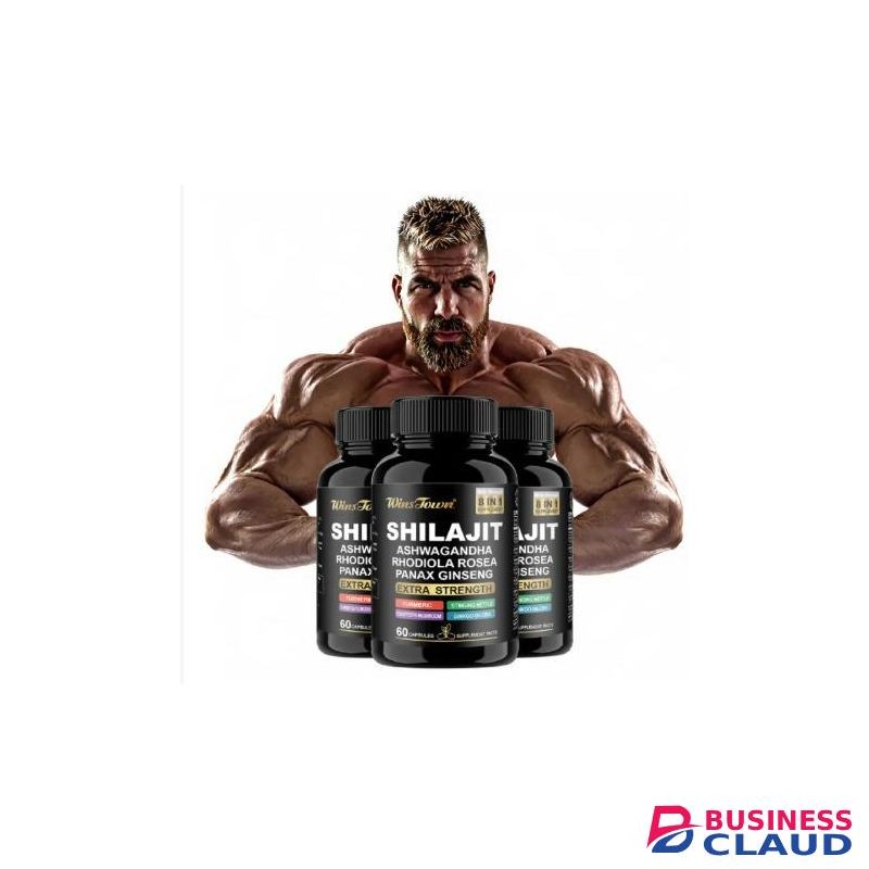 Winstown Shilajit Capsules For Men Powerful Herbal Formula That Boosts Energy Enhances Focus Improves Sexual Health And Promotes Vitality-60 grams