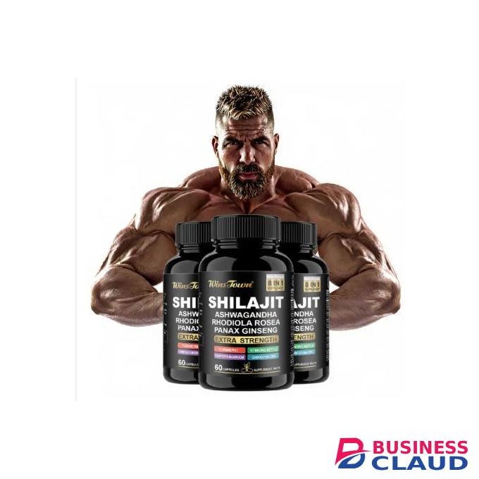 Winstown Shilajit Capsules For Men Powerful Herbal Formula That Boosts Energy Enhances Focus Improves Sexual Health And Promotes Vitality-60 grams