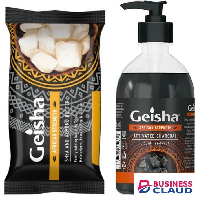 Bath Geisha African Strength Shea & Almond Butter Soap+ Activated Charcoal Liquid Handwash