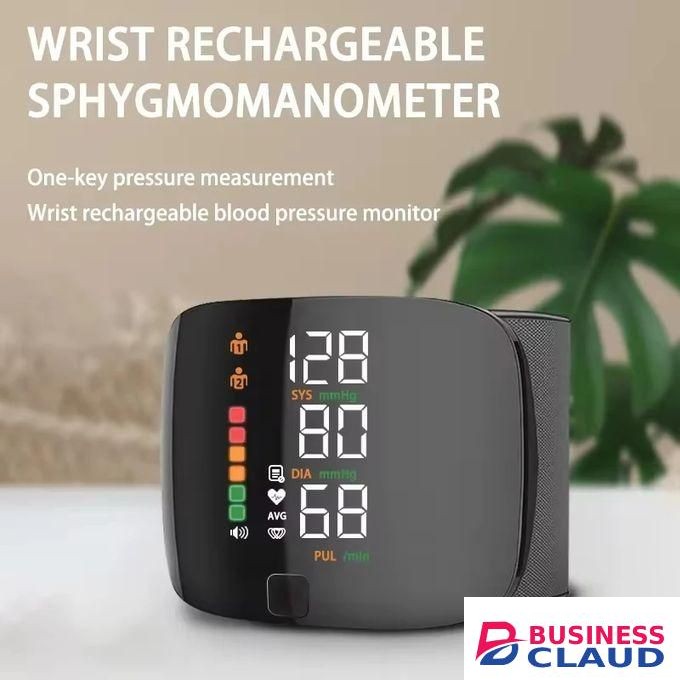 Electric Rechargeable Wrist Blood Pressure Monitor Health Sphygmomanometer
