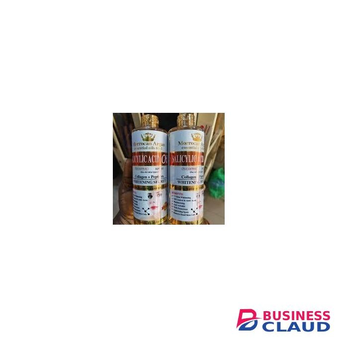 Moroccan Argan Essential oil with salicylic acid and collagen.