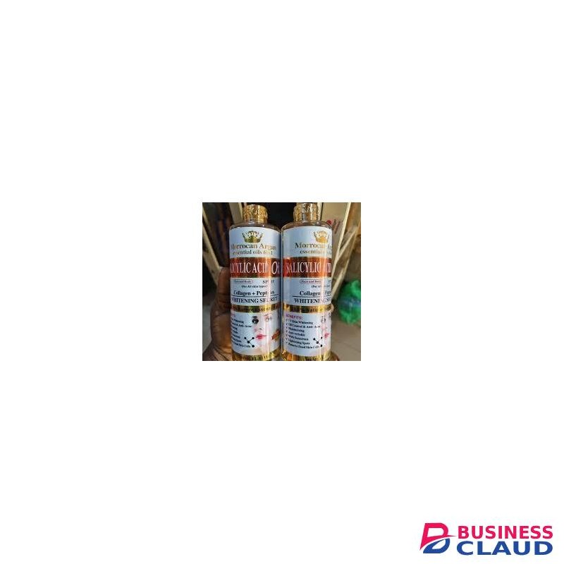 Moroccan Argan Essential oil with salicylic acid and collagen.
