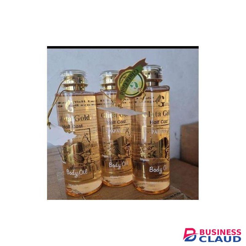 Gluta Half Cast With Papaya Organic Lightening Body Oil