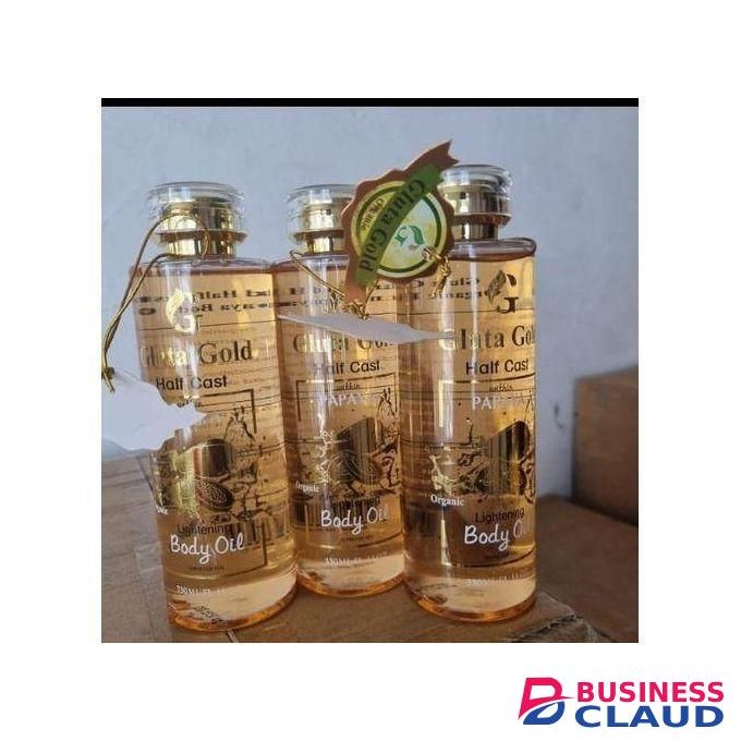 Gluta Half Cast With Papaya Organic Lightening Body Oil