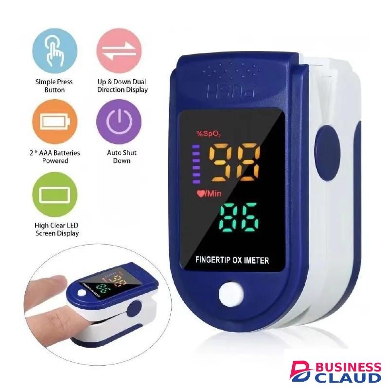 Portable Household Medical Device Blood Oxygen Machine LED LCD Display Fingertip Pulse Oximeter (Battery not included)