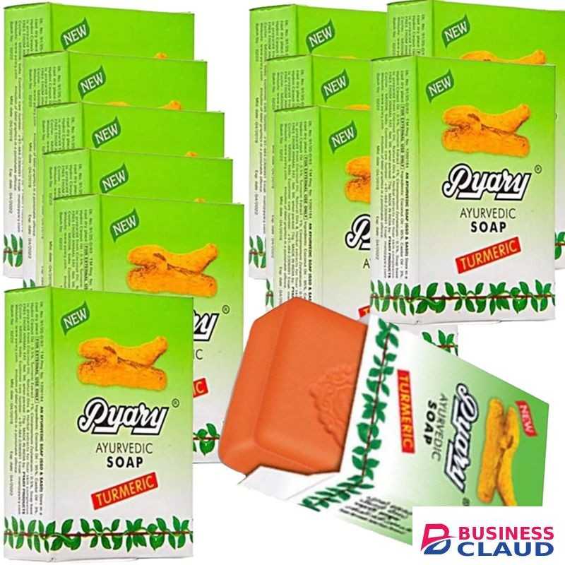 Pyary 12Pcs Ayurvedic Turmeric Soap