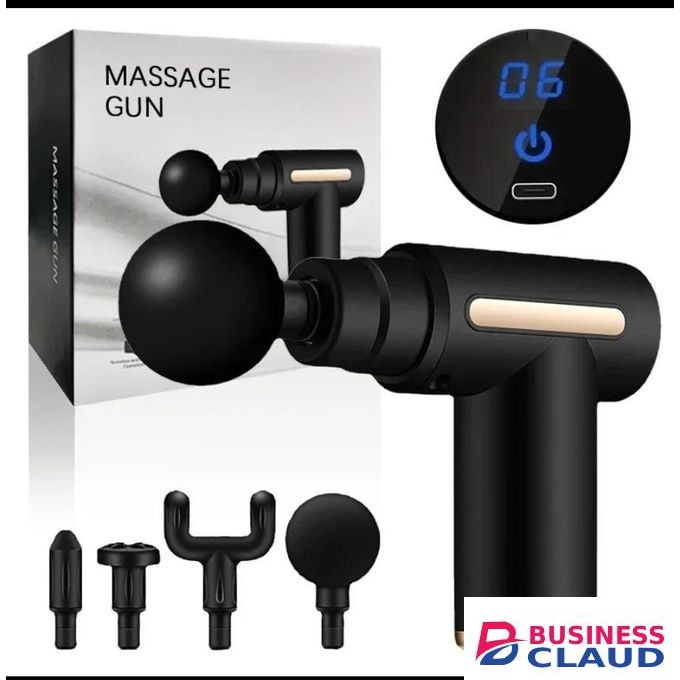 5 in 1 Portable Gun Massage Device for Deep Tissue Muscle Relief, Gym, Home, and Office Use, Improves Blood Circulation, Relieves Muscle Soreness, Enhances Recovery, Lightweight and Rechargeable