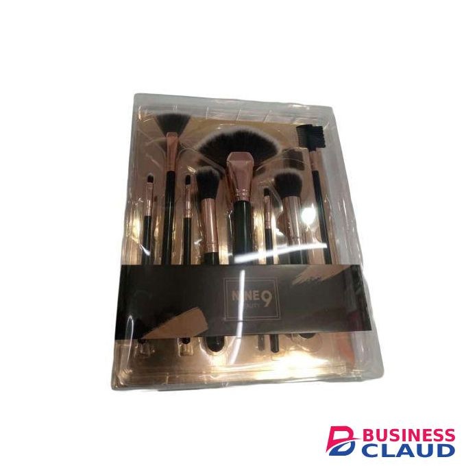 Nine9 Beauty Makeup Brush - 8Pcs - Black