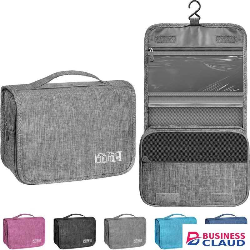 Travel Toiletry Bag with Hanging Hook, Portable Makeup Cosmetic Bags for Women, Water Resistant Full Sized Travel Accessories