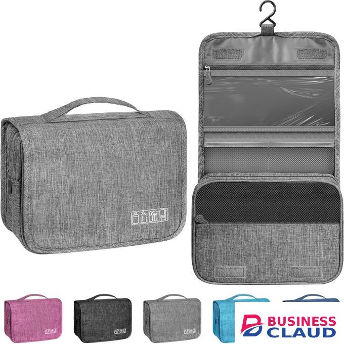 Travel Toiletry Bag with Hanging Hook, Portable Makeup Cosmetic Bags for Women, Water Resistant Full Sized Travel Accessories