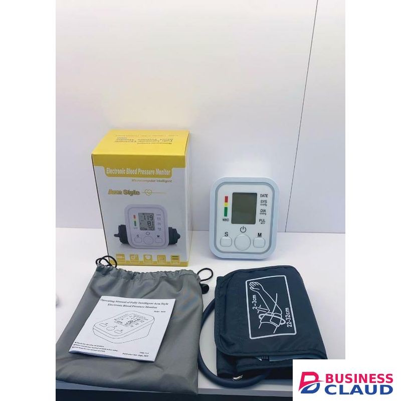 Digital Blood Pressure Monitor Machine Health Vascular Heartbeat Test - White