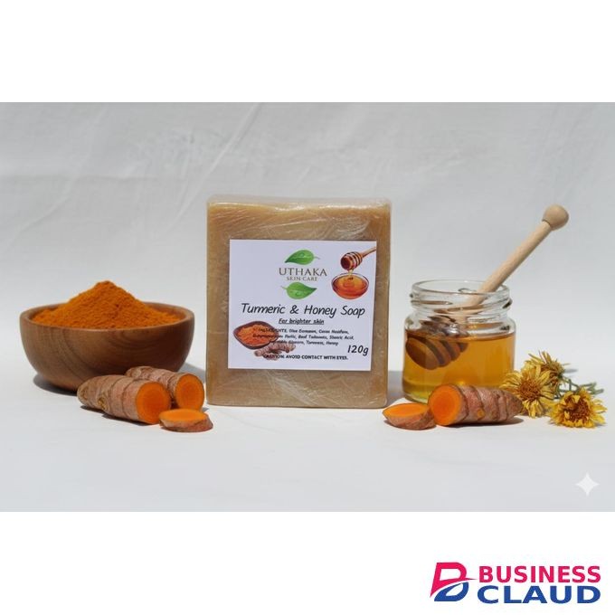 UTHAKA SKIN CARE Uthaka Turmeric & Honey Soap – Glow-Boosting & Blemish Control Bar (120g)