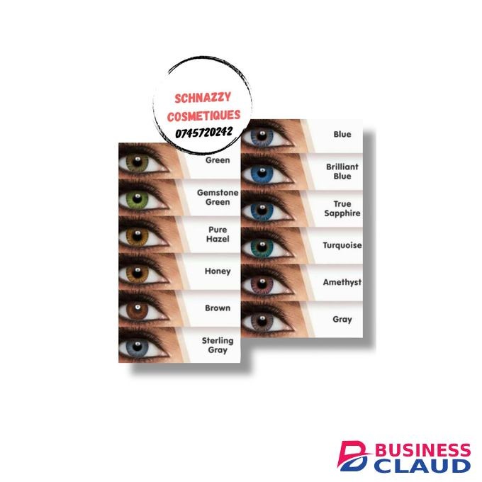 Beauty Unisex Eye Contacts Cosmetic Use Eye Lenses INCLUSIVE Mini Storage Case STERLING GRAY