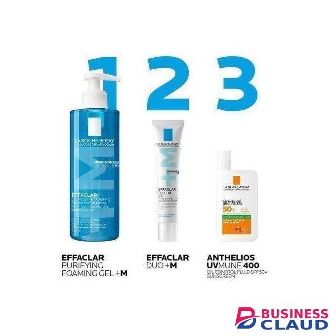 Beauty combo Acne Control 3-Step Kit – Effaclar Cleanser, Effaclar Duo+M, and Oil control