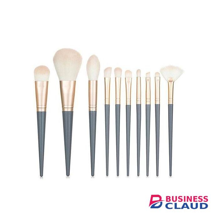 10pcs Beauty Brush Milk Blue Color Non-shedding Makeup Brush Set