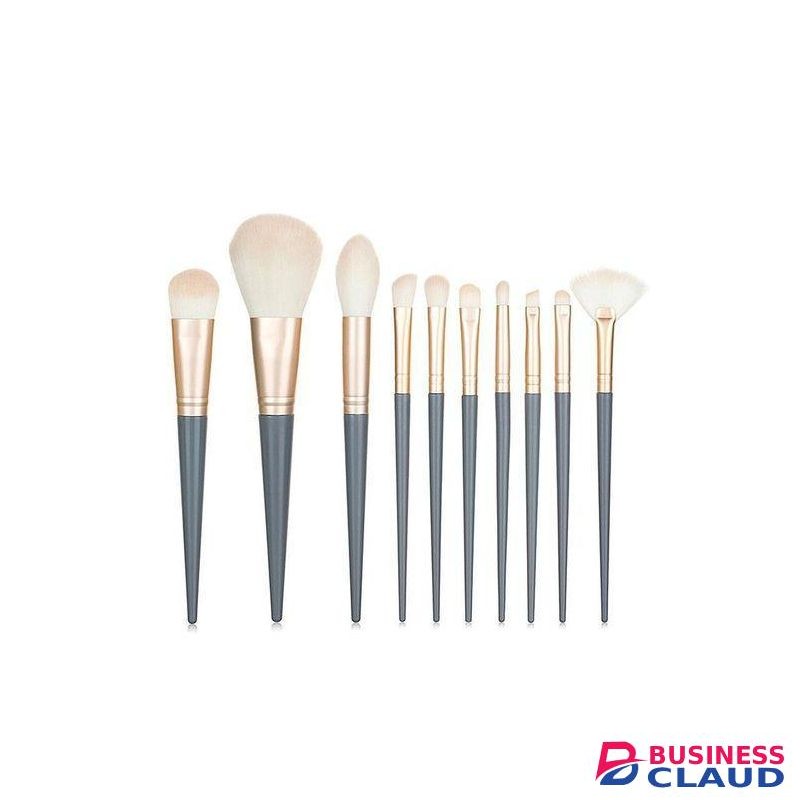 10pcs Beauty Brush Milk Blue Color Non-shedding Makeup Brush Set