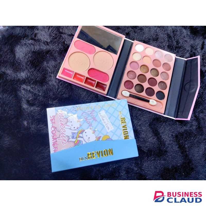 20 Nude Colors Matte Eye Shadow Palette+4Blushers+4lipstick+1brushes+Mirror