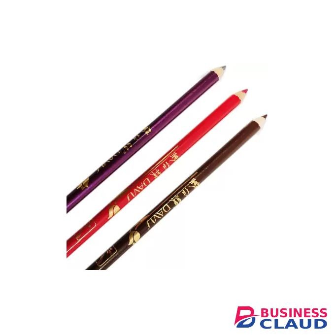 Davis 3 Pcs Eye And Lip Liner Pencil - Red, Brown, Purple