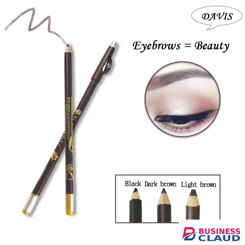 Davis 3pcs Eye And Lip Liner Pencil Black, Brown & Dark Brown