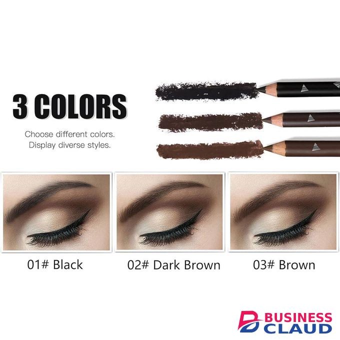 Double Ended Jumbo Eyeliner Pencil Black and Dark Brown Jumbo Eyebrow Pencil 1Pc