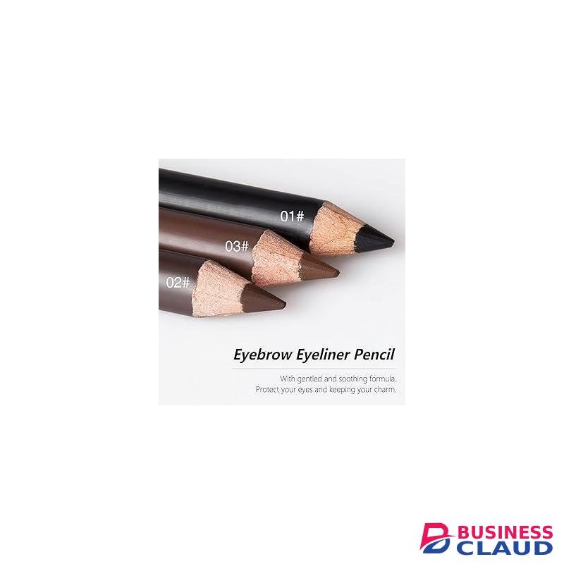Double Ended Jumbo Eyeliner Pencil Black and Dark Brown Jumbo Eyebrow Pencil 1Pc