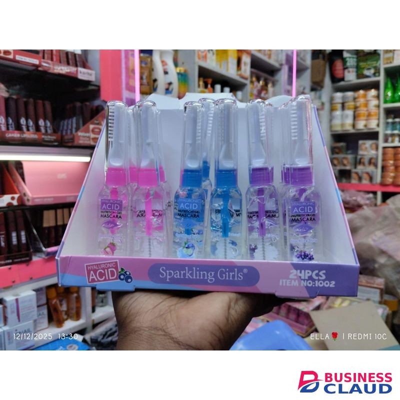 Beauty Clear Gel Sparkle Last 48Hrs Waterproof Mascara For Sensitive Eyes+FREE Eyebrow Brush