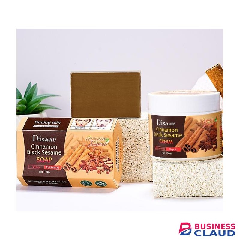 Disaar Cinnamon black sesame soap and cream 120ml