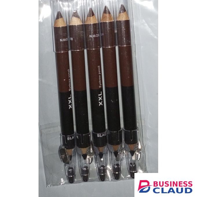 6Pcs Double Ended Jumbo Eyeliner Pencil Black and Dark Brown Jumbo Eyebrow Pencil