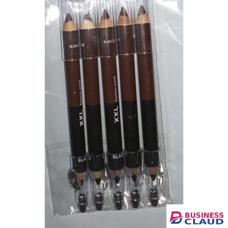 6Pcs Double Ended Jumbo Eyeliner Pencil Black and Dark Brown Jumbo Eyebrow Pencil