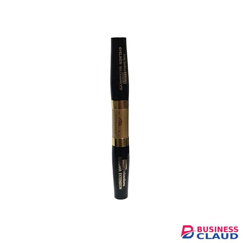 2 in 1 Mascara and Eyeliner Set Black Intense Liquid Defined Brush Eyeliner Tip Semi-Rigid Precision Hypoallergenic Make Up