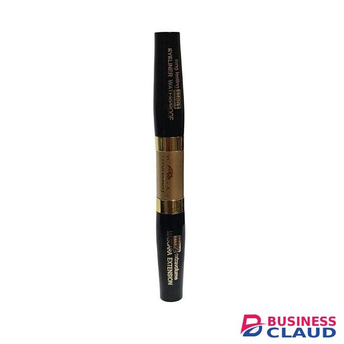 2 in 1 Mascara and Eyeliner Set Black Intense Liquid Defined Brush Eyeliner Tip Semi-Rigid Precision Hypoallergenic Make Up