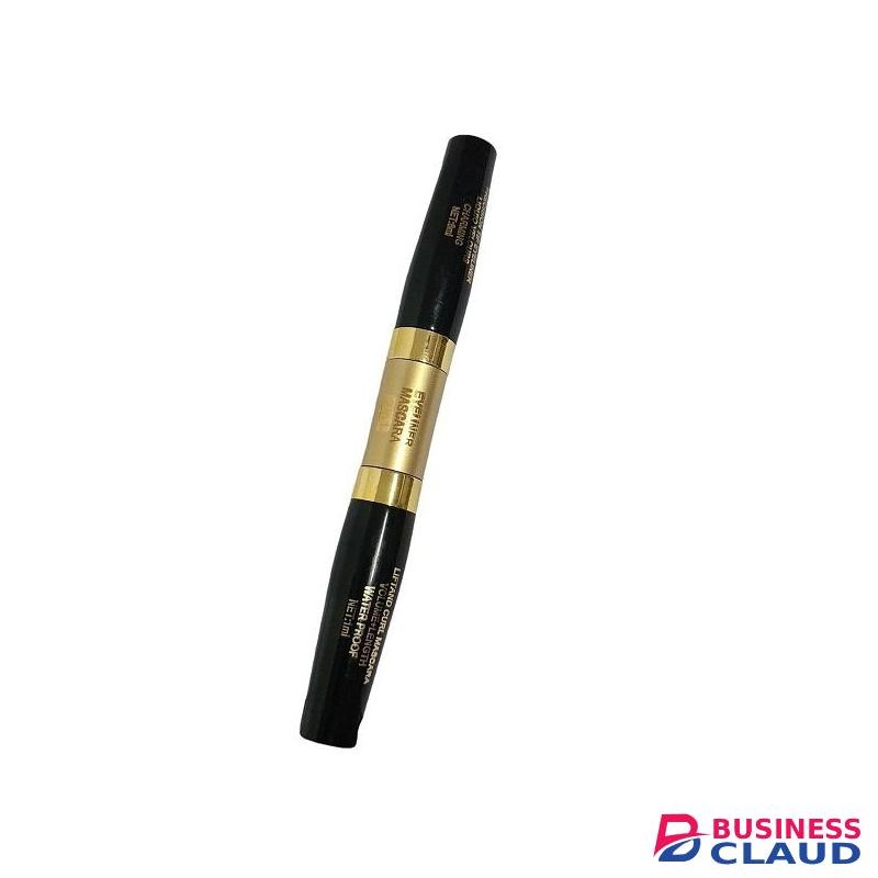 2 in 1 Mascara Eyeliner Set Waterproof Sweatproof Long-Lasting Curling Lengthening Black Mascara Volume Eyelash Makeup Combo Kit
