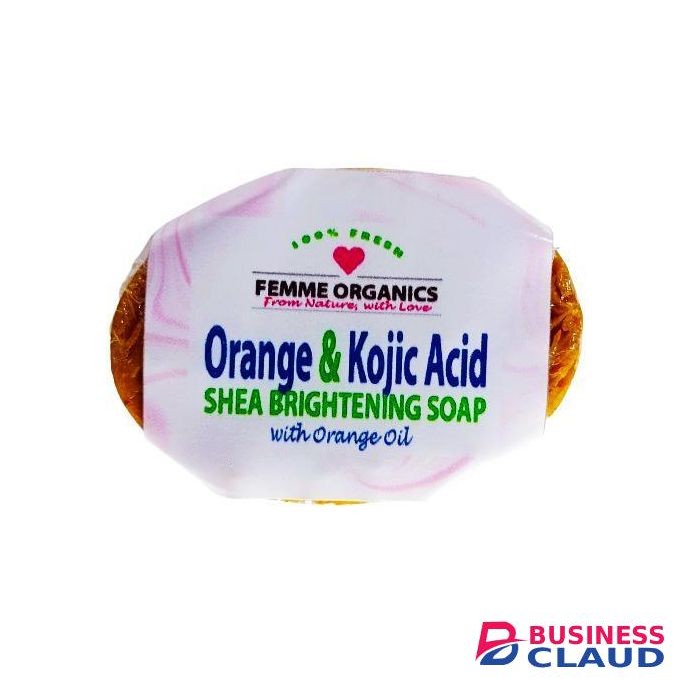 Femme Organics Orange & Kojic Acid Soap (With Orange Oil)