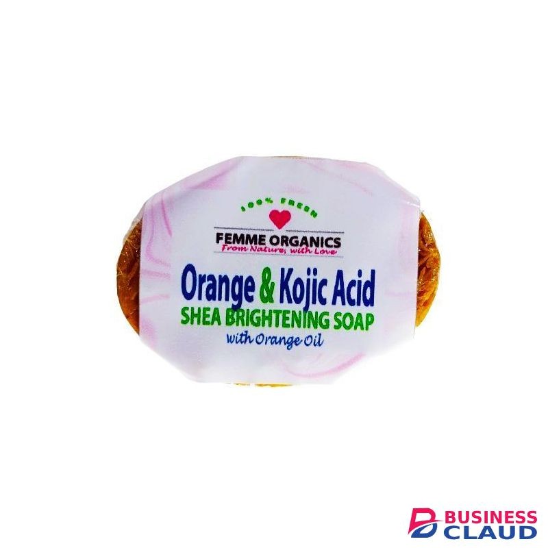 Femme Organics Orange & Kojic Acid Soap (With Orange Oil)