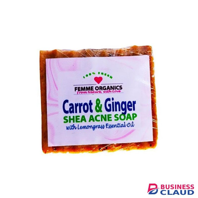 Femme Organics Carrot & Ginger Acne Soap (With Lemongrass Oil)