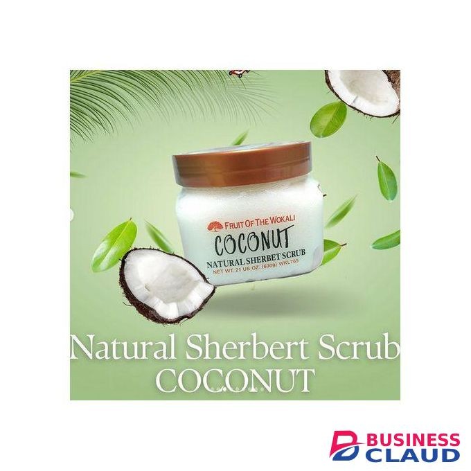 Fruit Of The Wokali Coconut Natural Sherbet 600g Body Scrub