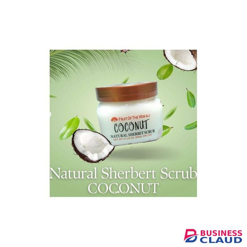 Fruit Of The Wokali Coconut Natural Sherbet 600g Body Scrub