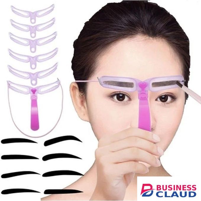 8 In 1 Reusable Eyebrow Stencil Beauty Makeup Tool