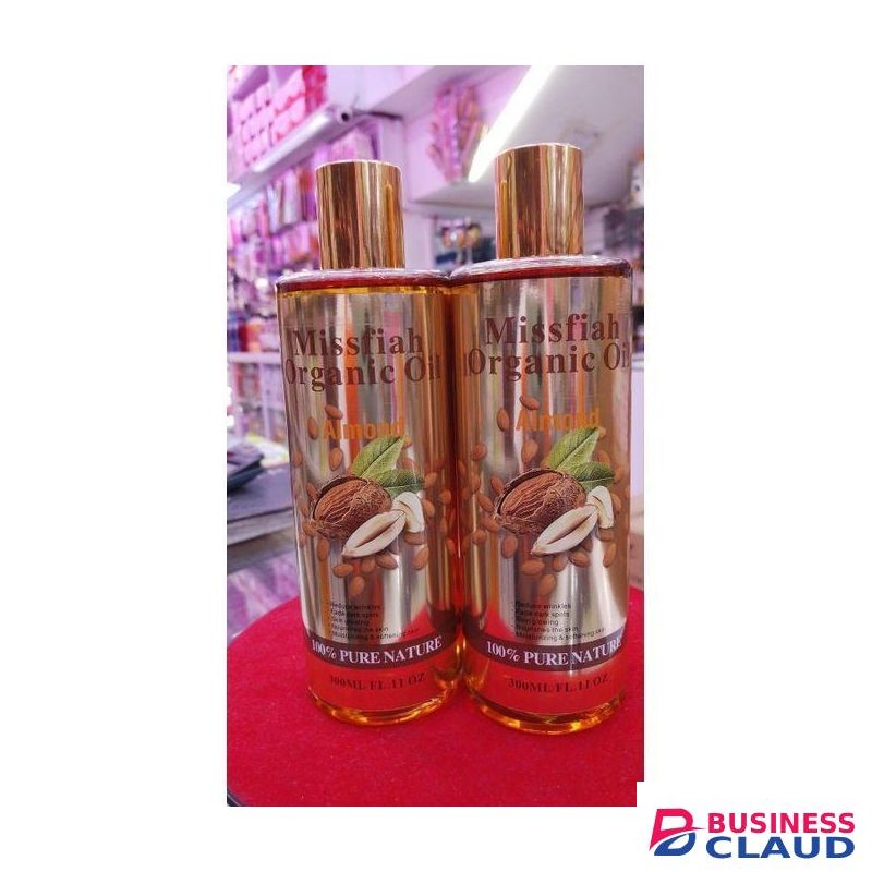 Missfiah Organic Oil Almond pure NATURE BODY OIL -300ML