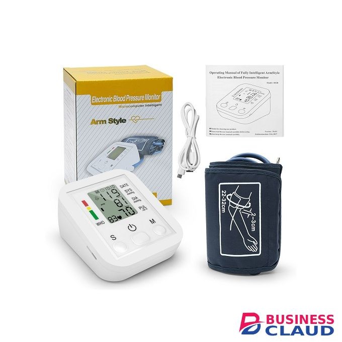 Digital Blood Pressure Monitors BP Pulse Wrist Arm Health Monitors Test + USB Cable + Battery