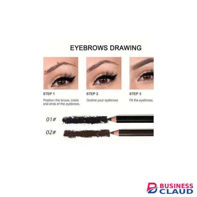 Black Opal Double Ended Jumbo Eyeliner Pencil Black and Dark Brown Jumbo Eyebrow Pencil 1Pc